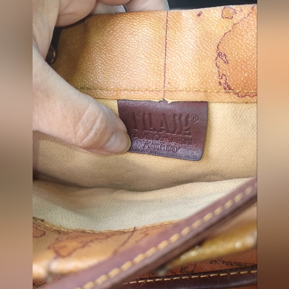 Alviero Martini Leather World Map Tote Bag - Picture 4 of 14